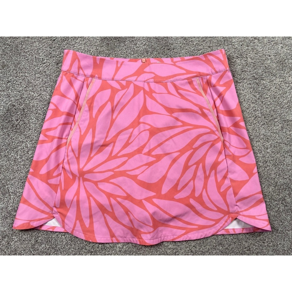 Vineyard Vines Skort Womens 8 Skirt Pink Orange Floral Golf Athletic Tropical - Picture 1 of 10